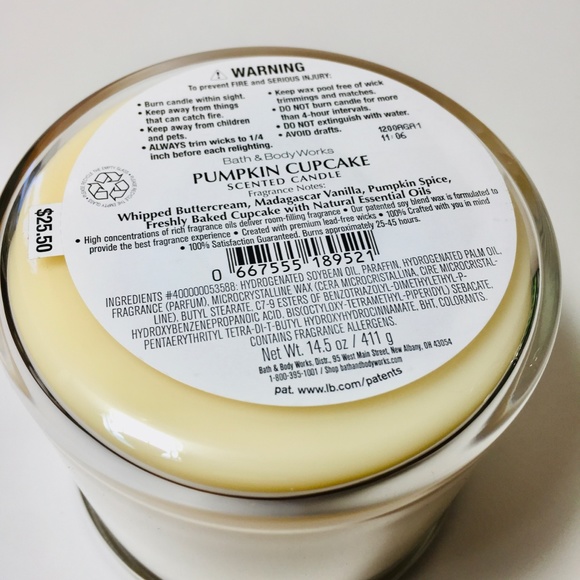 PUMPKIN CUPCAKE 3 Wick Candle - Picture 3 of 4